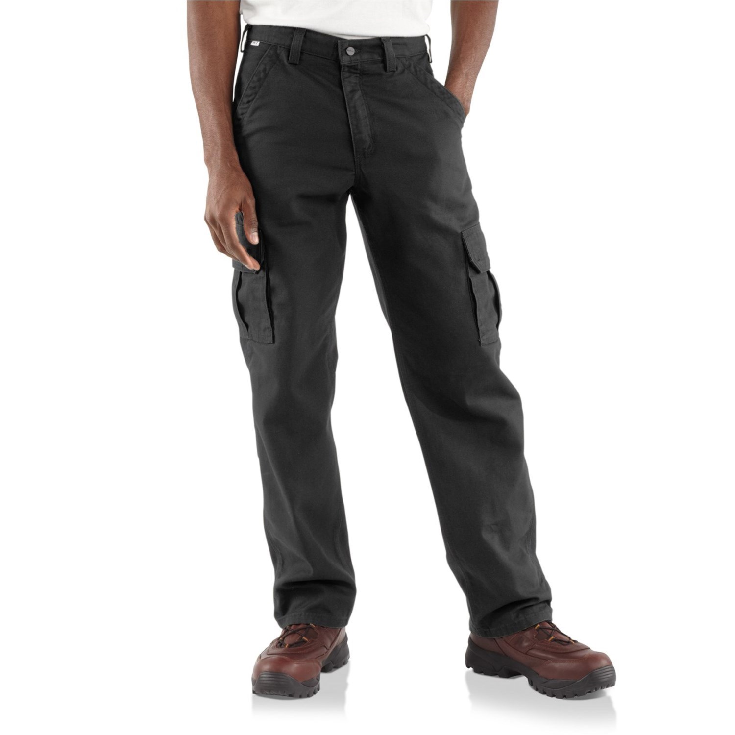 

Брюки Carhartt FRB240 Flame-Resistant Canvas Cargo - Factory Seconds Black , 48W 32L
