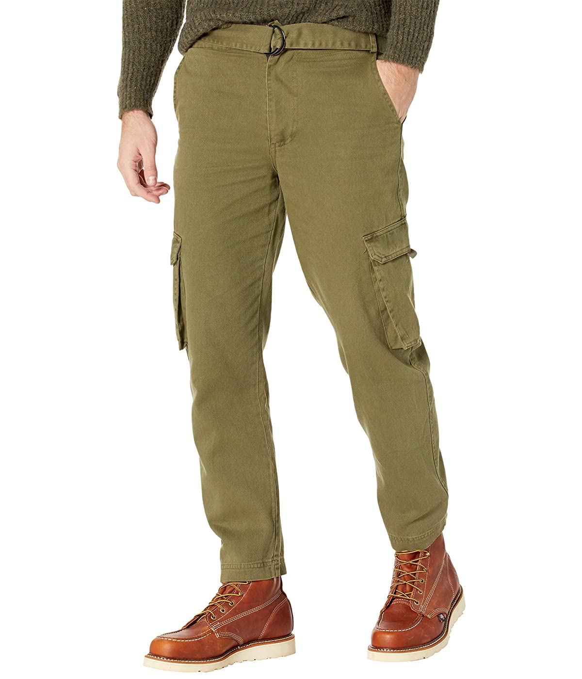 

Брюки NATIVE YOUTH Eli Washed Cotton Cargo Pocket Trousers Khaki, 34W 32L