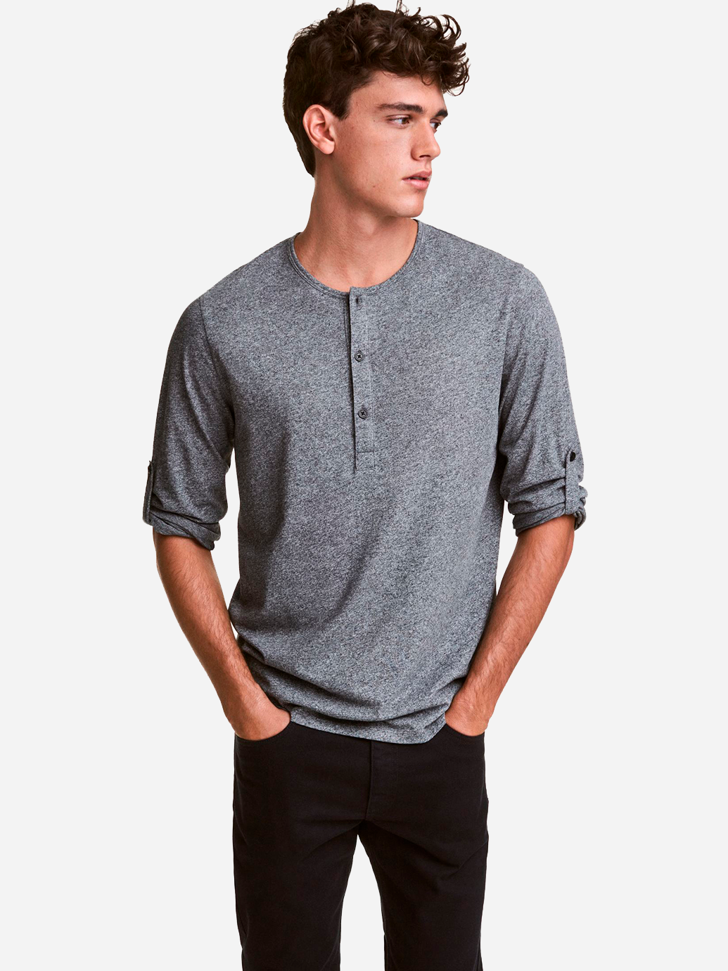 

Лонгслив H&M 412620a92 XS Серый