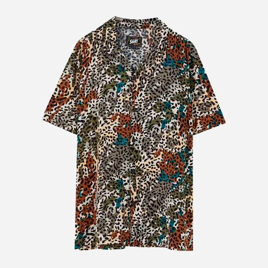 

Рубашка Pull & Bear 5470941b26  Хаки, Рубашка Pull & Bear 5470941b26 S Хаки