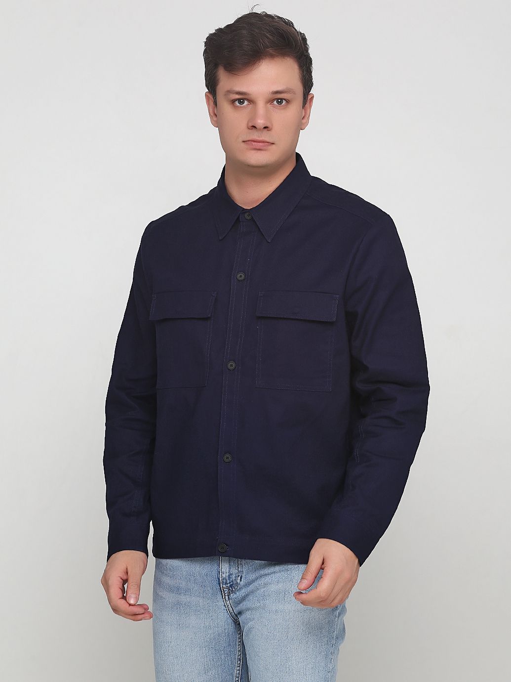

Рубашка H&M 437974001b33  Темно-синяя, Рубашка H&M 437974001b33 S Темно-синяя