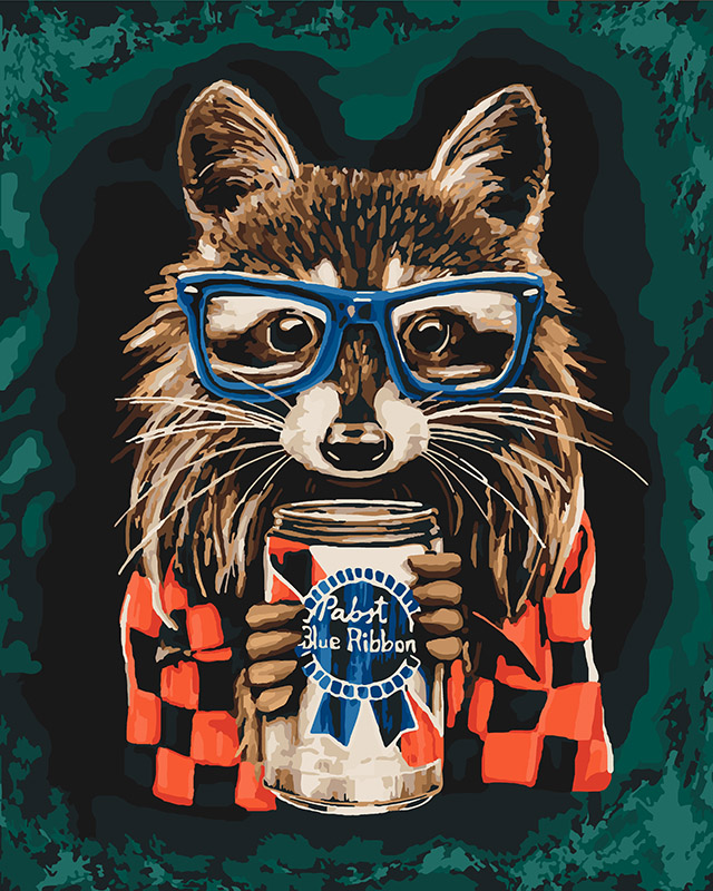 

Картина по номерам Идейка Веселый енот, 40 х 50 см (KHO4117) (Без коробки)