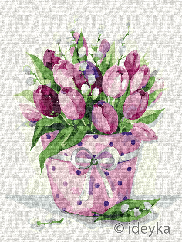 

Картина по номерам Идейка Тюльпанова нежность, 30 х 40 см (KHO3167) (Без коробки)