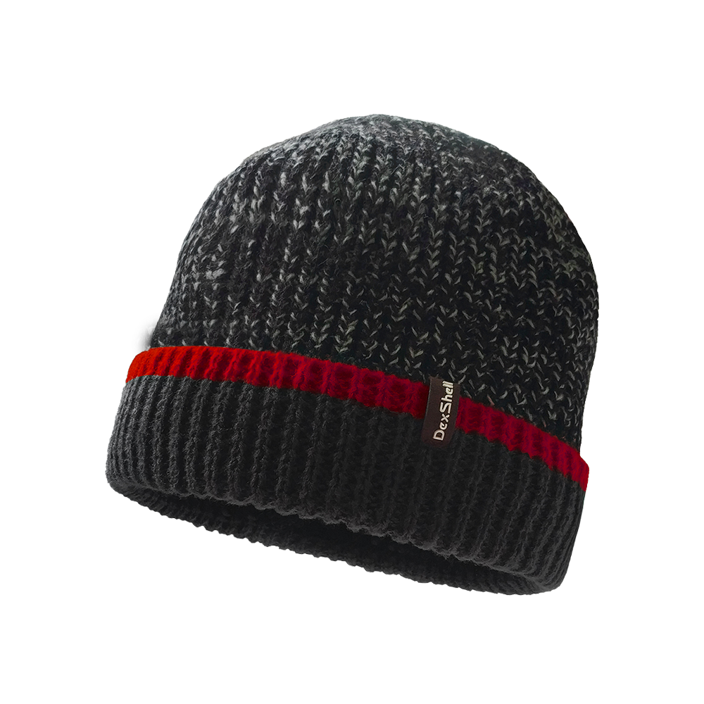

Шапка водонепроницаемая Dexshell Cuffed Beanie, р-р L/XL (58-60 см), с красной полоской