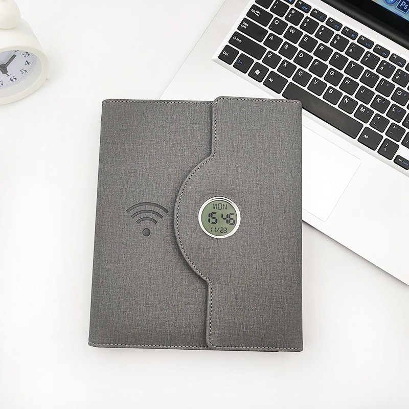 

Блокнот многоразовый с беспроводной зарядкой часами и подсветкой SmartPad Подарочный