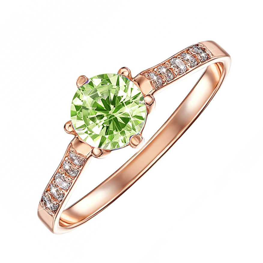 

Кольцо в красном золоте Оливия с зеленым и белыми фианитами S Zirconia 000130174 16.5 размера