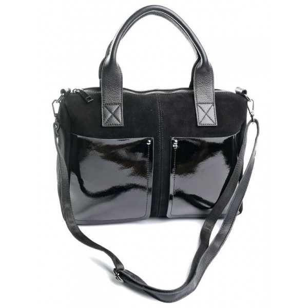 

Женская сумка из замши и кожи Parse 7933 Black