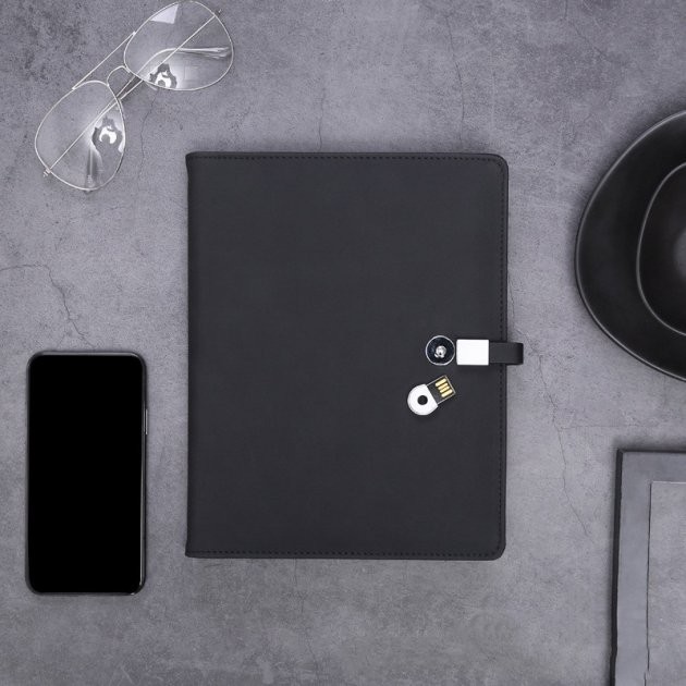 

Подарочный блокнот ежедневник с повербанком и USB флешкой 16 Гб