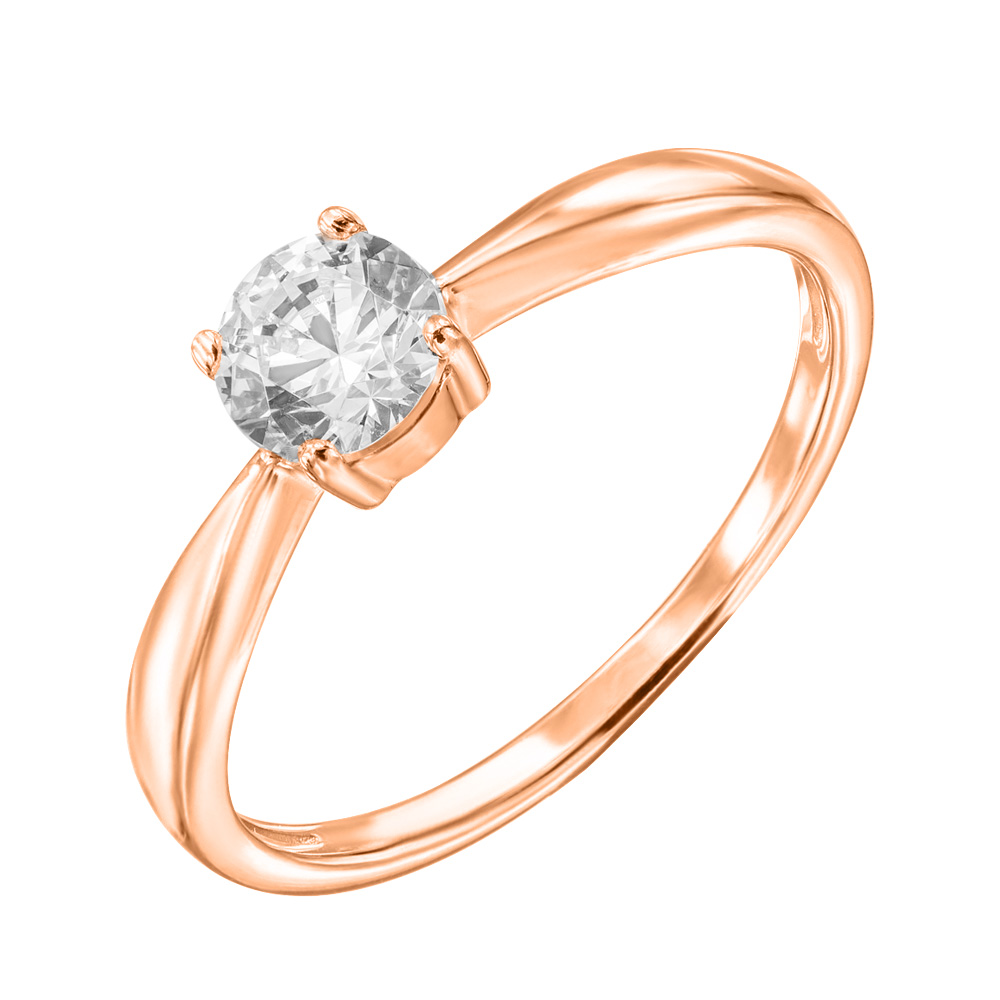 

Кольцо из красного золота с фианитом S Zirconia 000122291 18.5 размера