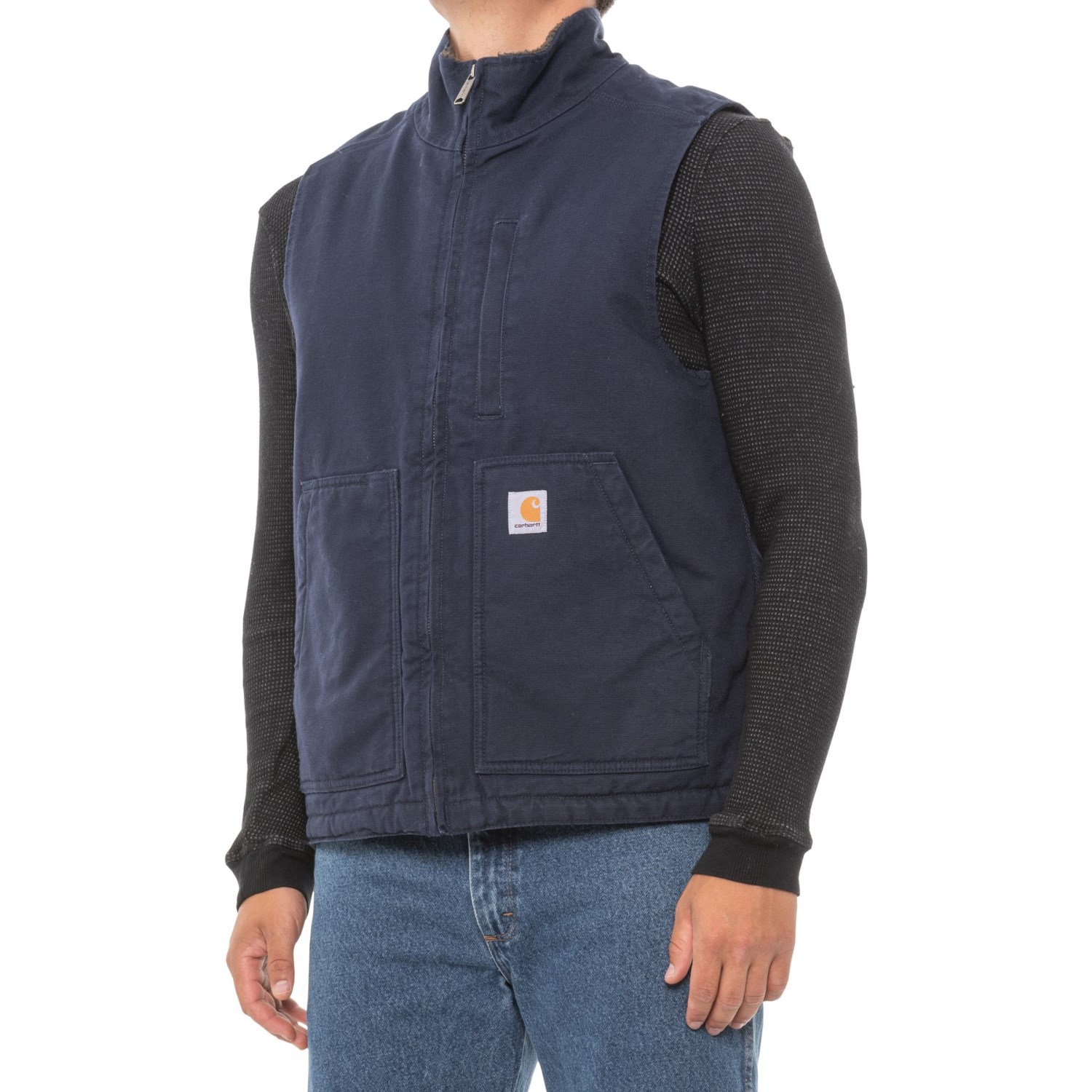

Жилет Carhartt 104277 Washed Duck Mock Neck Vest - Sherpa Lined, Loose Fit, Factory Seconds Navy, XXXL (54)