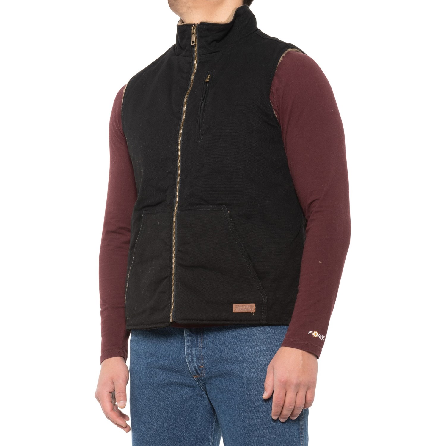 

Жилет Bass Creek Workwear Washed Canvas Vest - Sherpa Lined Black, XL (50)