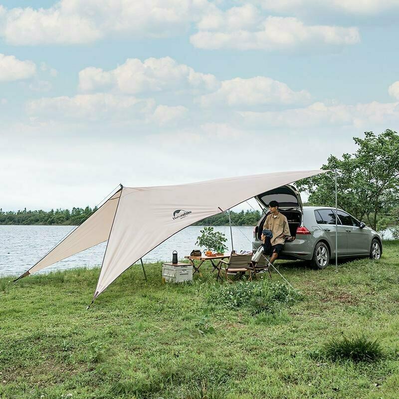 

Тент для кемпінгу Naturehike Car Rear Canopy NH21TM001, 590*340 см, золотий (з трьома стійками)