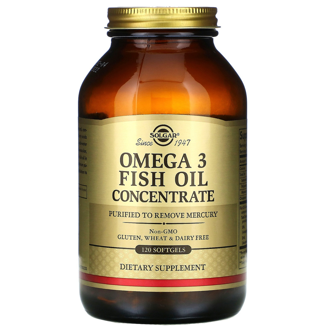 

Омега-3 Solgar Omega-3 рыбий жир концентрат 120 капсул