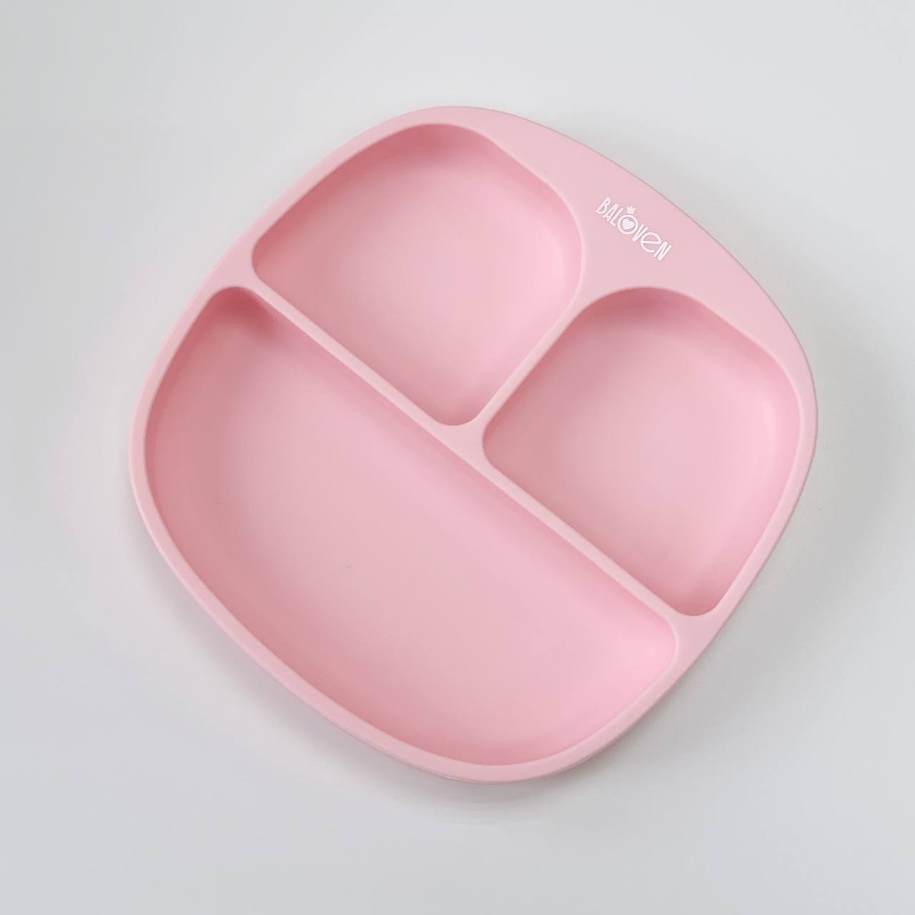 

Силиконовая секционная тарелка Баловень Rose Quartz