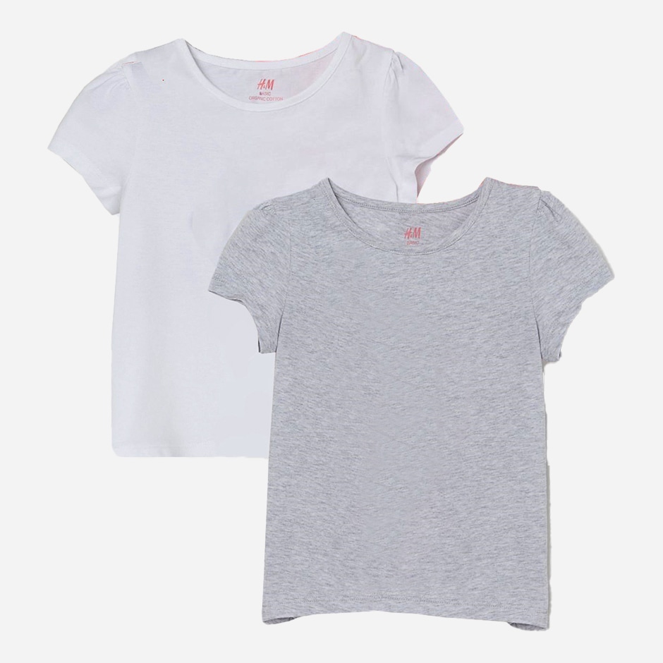 

Футболка H&M 9431063b39 110-116 см 2 шт Серая (100000019957)