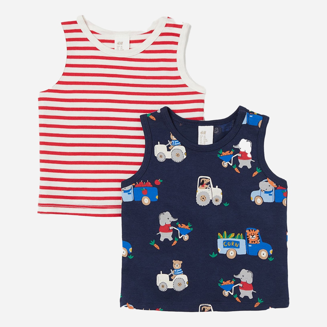 

Майка H&M 758441b39 68 см 2 шт Темно-синяя