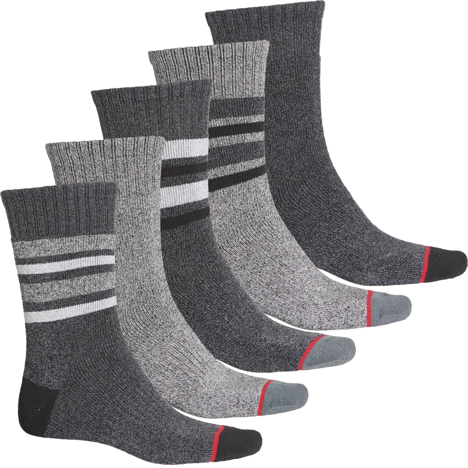 

Носки Avalanche Full-Cushion Stripe Boot -5-Pack, Crew Grey/Black,  (48, Носки Avalanche Full-Cushion Stripe Boot -5-Pack, Crew Grey/Black, L (48)