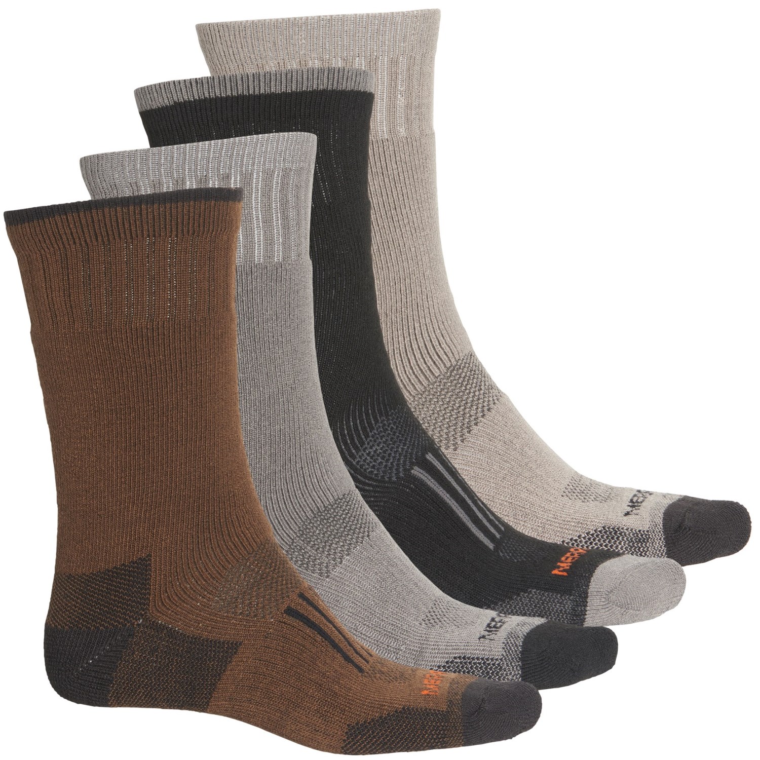 

Носки Merrell Pattern Hiking - 4-Pack, Crew Charcoal Asst,  (46, Носки Merrell Pattern Hiking - 4-Pack, Crew Charcoal Asst, M (46)