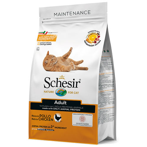 

Сухой корм монопротеиновый для взрослых котов с курицей Schesir Cat Adult Chicken 10 кг Schesir BGL-SH-63