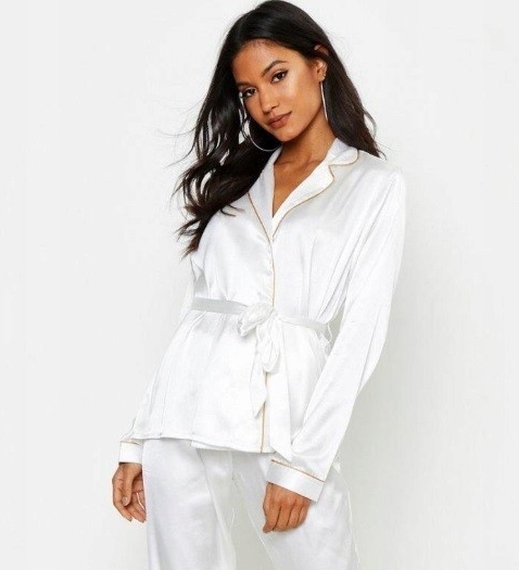 

Пижамная рубашка Boohoo  белый 8520123003121, Пижамная рубашка Boohoo 38 белый 8520123003121