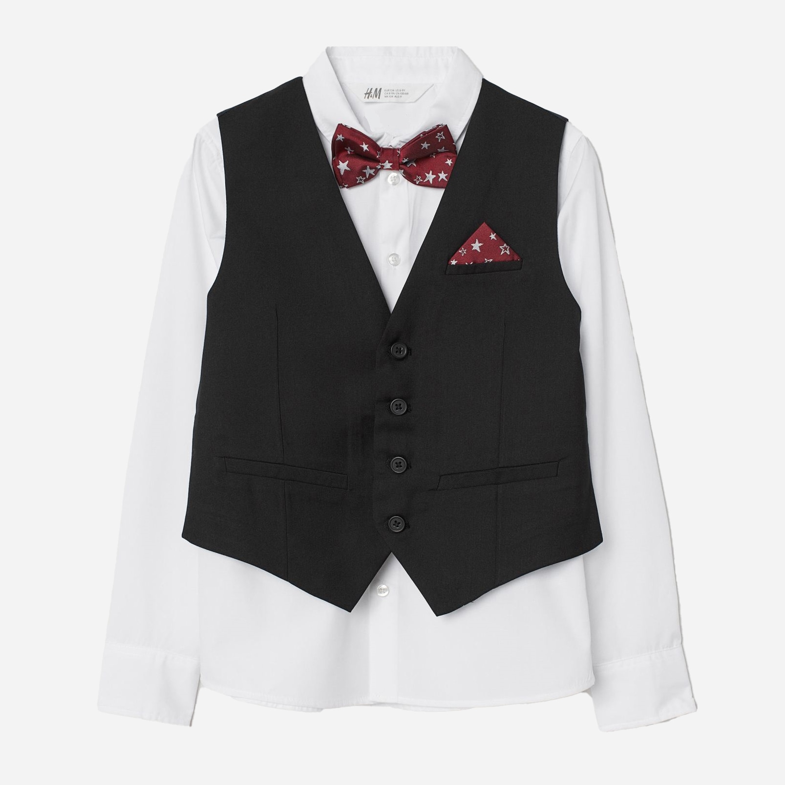 

Комплект (рубашка + жилет + бабочка) H&M 11-0701403-001 92 см Комбинированный (СА2000001890165)