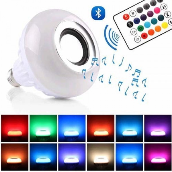 

Bluetooth лампочка с динамиком и пультом ДУ Buble Lamp