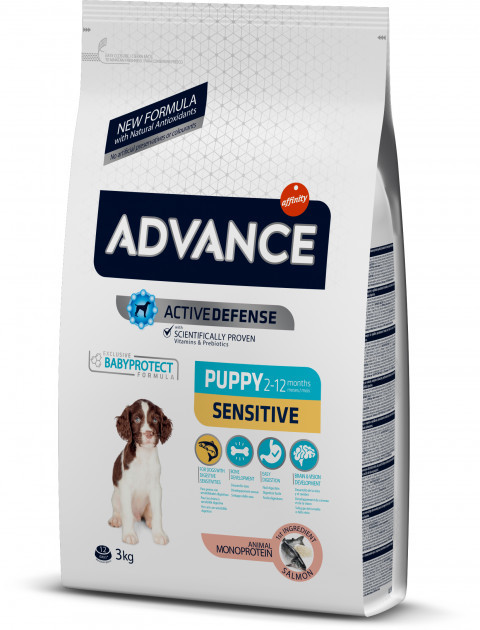

Advance Dog Puppy Sensitive, для щенков с чуствительным пищеварением, 3 кг.