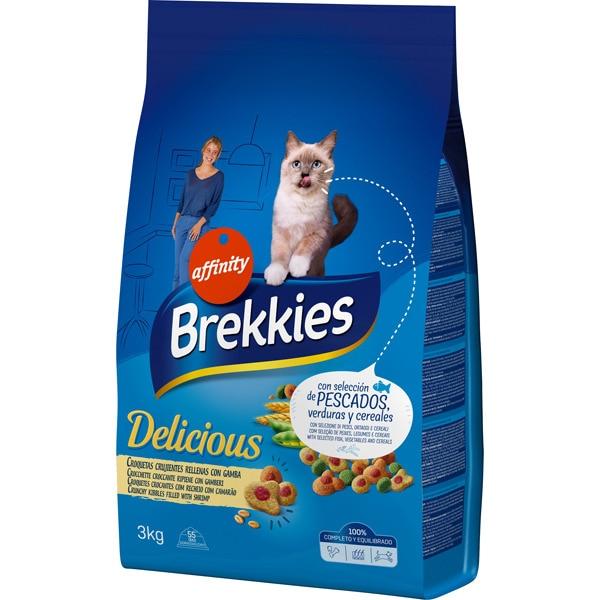 

Brekkies Cat Delice Fish, корм для взрослых котов с рыбой, 3 кг.