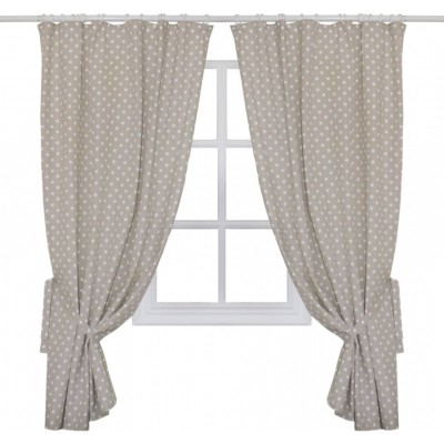 

Штора Прованс комплект Горох бежевый 136х170 см 2 шт