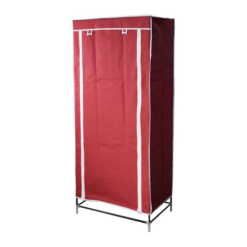 

Портативный шкаф-органайзер Wardrobe 1 секция, бордовый