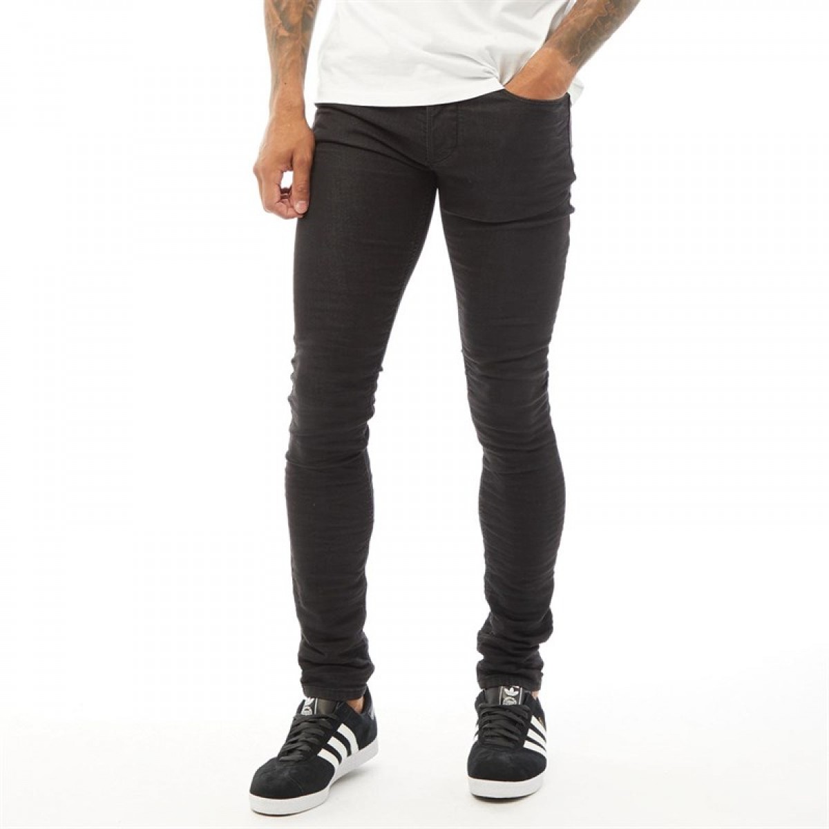 

Джинсы Diesel Troxer 0R84A Slim Skinny Fit Black Black, 27W 32L