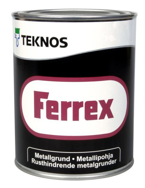 

Антикоррозийная краска для металла Teknos Ferrex, Черный, 1 л