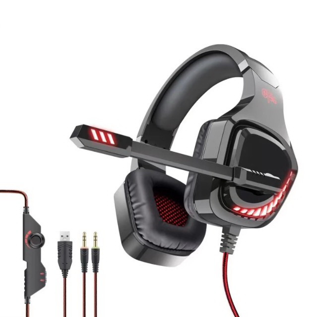 

Игровые наушники с микрофоном OVLENG GT96 gaming headset Black-Red