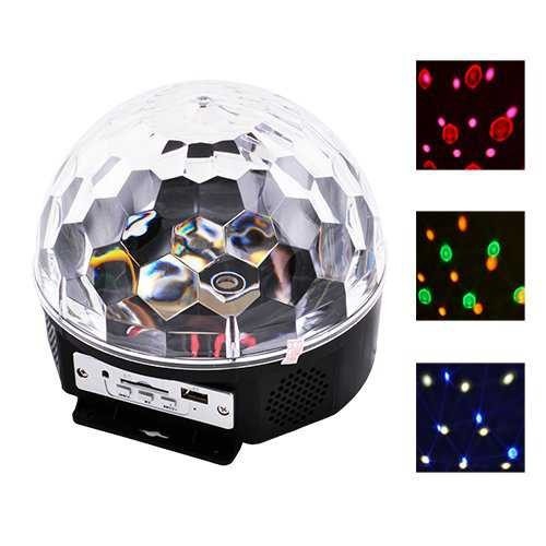 

Светодиодный диско шар Magic Ball MP-3 Светомузыка USB Bluetooth Пульт