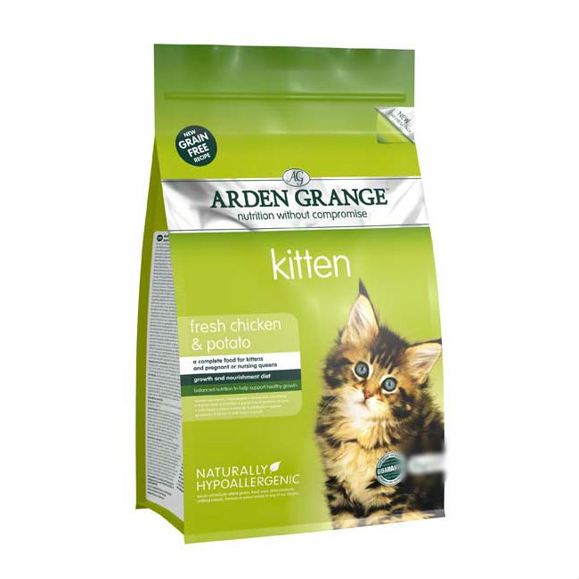 

Сухой корм для котят от 5 недель до 1 года с свежей курицей и картофелем Kitten with fresh chicken & potato 8 кг Arden Grange BGL-AG-03
