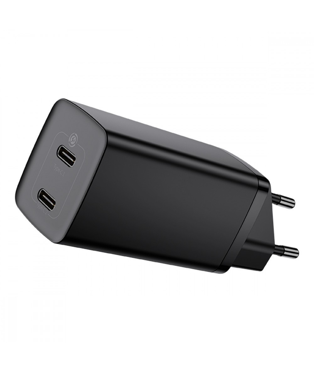 

Быстрое зарядное устройство для ноутбука планшета смартфона Baseus GaN2 Lite 65W 2 x Type-C Черный CCGAN2L-E01