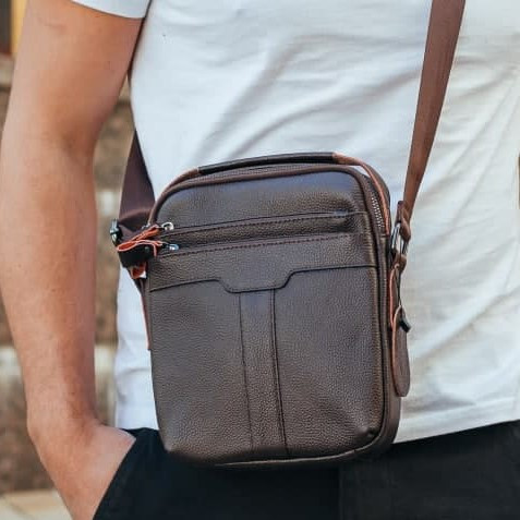 

Мужская кожаная сумка месенджер Tiding Bag 130094-NM 21 x 26 x 6-7 Коричневый