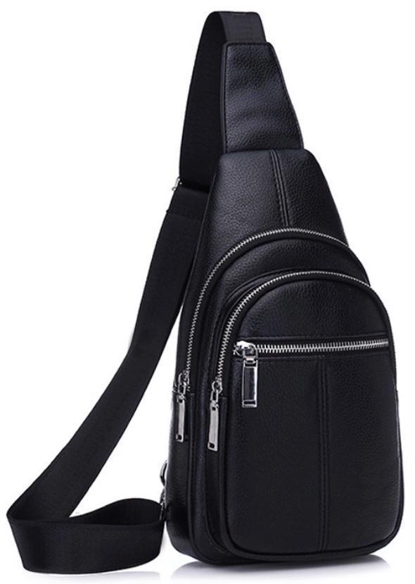 

Мужская кожаная сумка через плечо Tiding Bag 16004-NM 17 х 32 х 5 Черный