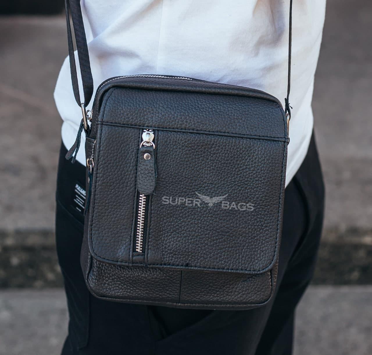

Мужская кожаная сумка месенджер Tiding Bag 13789-NM 21 х 27 х 6 Черный