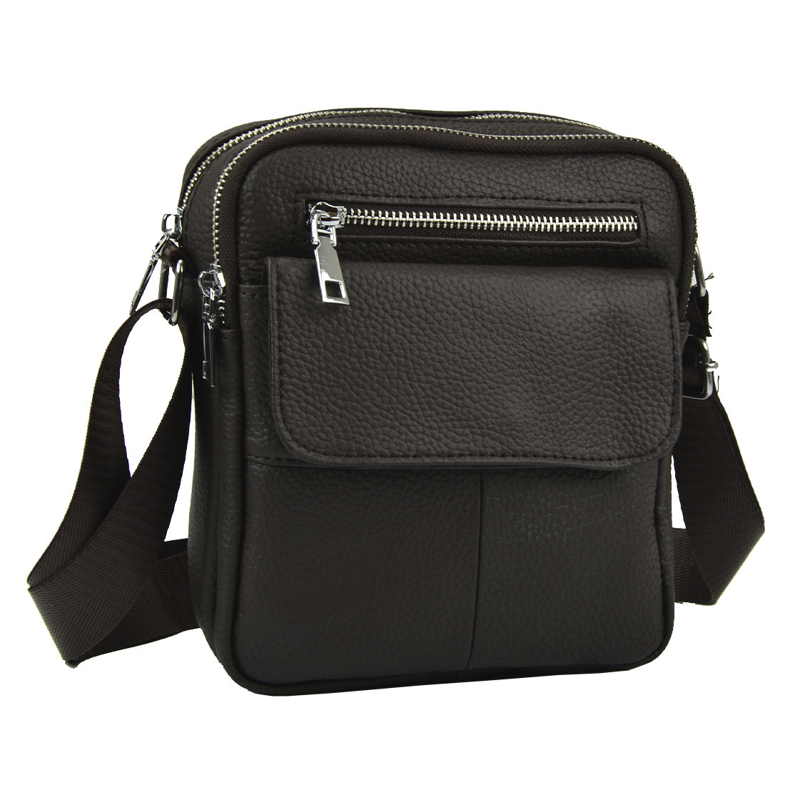 

Мужская кожаная сумка месенджер Tiding Bag A25-1108C-NM 18,5 х 22 х 8,5 Черный