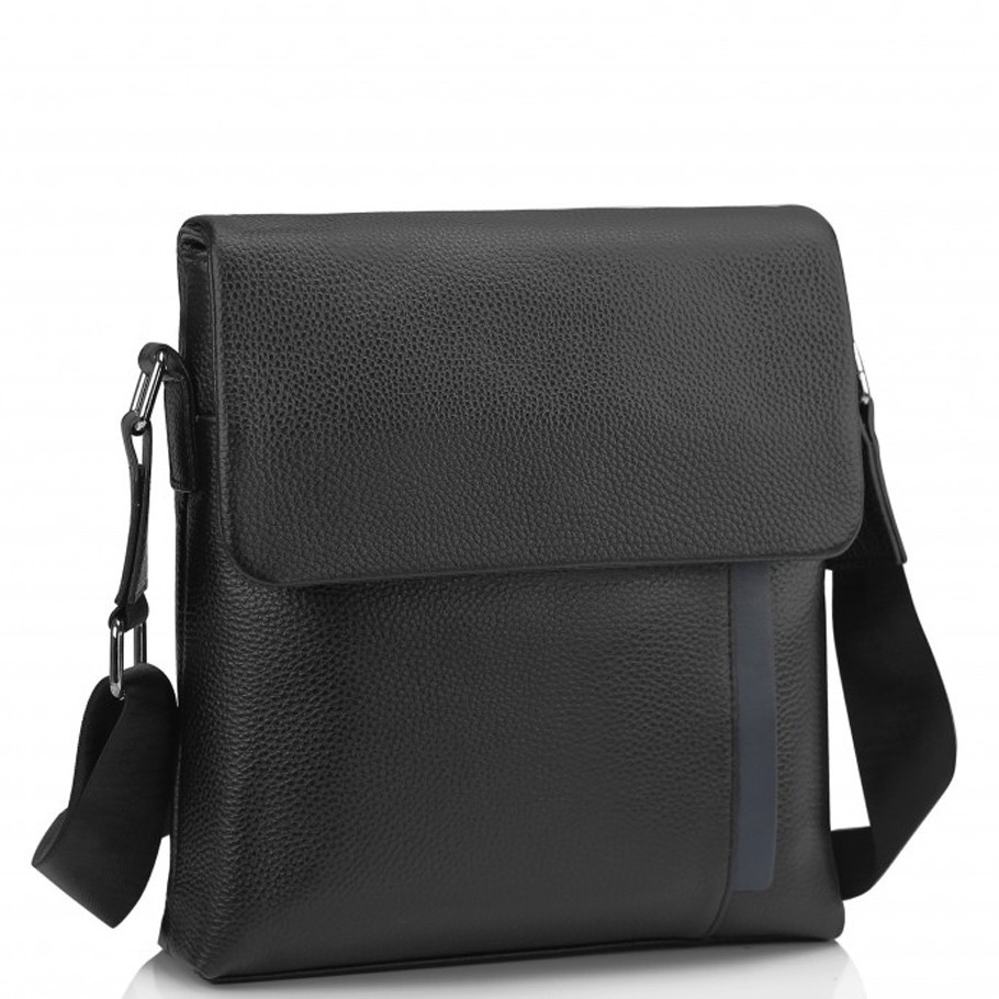 

Мужская кожаная сумка месенджер Tiding Bag A25F-9913A-NM 23 х 25 х 4 Черный