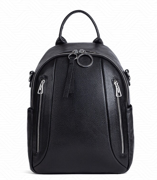 

Женский кожаный рюкзак Tiding Bag 130037-NM 25 х 34 х 14 Черный