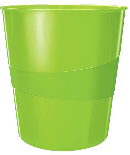 

Корзина для бумаги Leitz WOW пластиковая 15 л Зеленый металлик (5278-10-54)