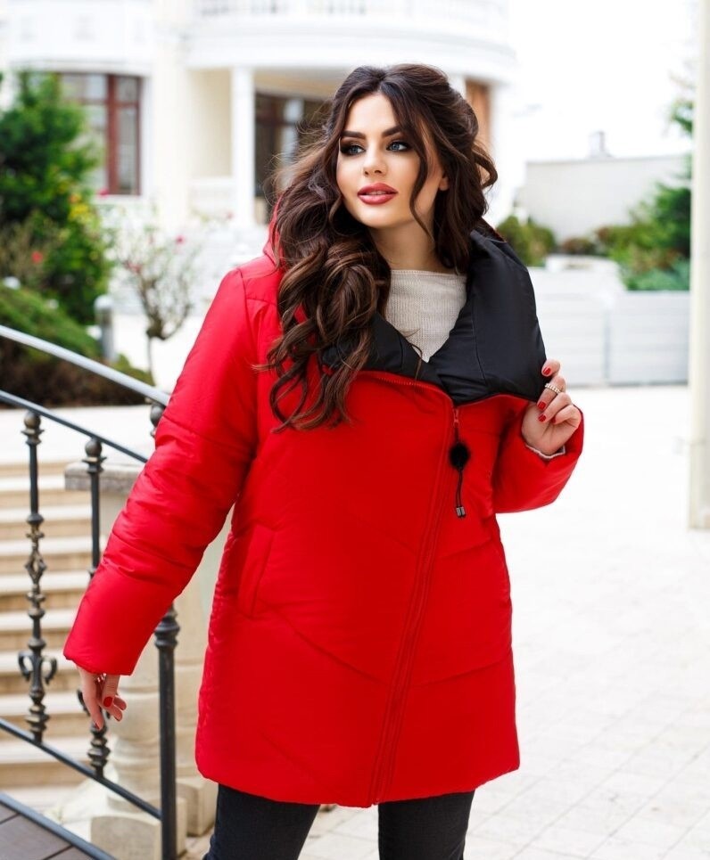 

Куртка зимняя Fashion FT-3039 Красная Батал р.56 005306