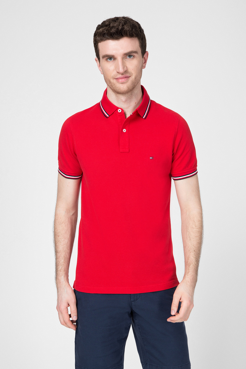 

Мужское красное поло TIPPED SLIM Tommy Hilfiger S MW0MW13080