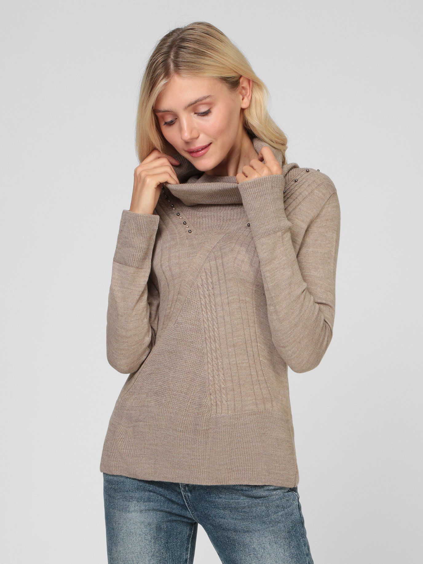 

Свитер Sassofono A201-SC-27662 / Норковый, Свитер Sassofono A201-SC-27662 L/XL Норковый