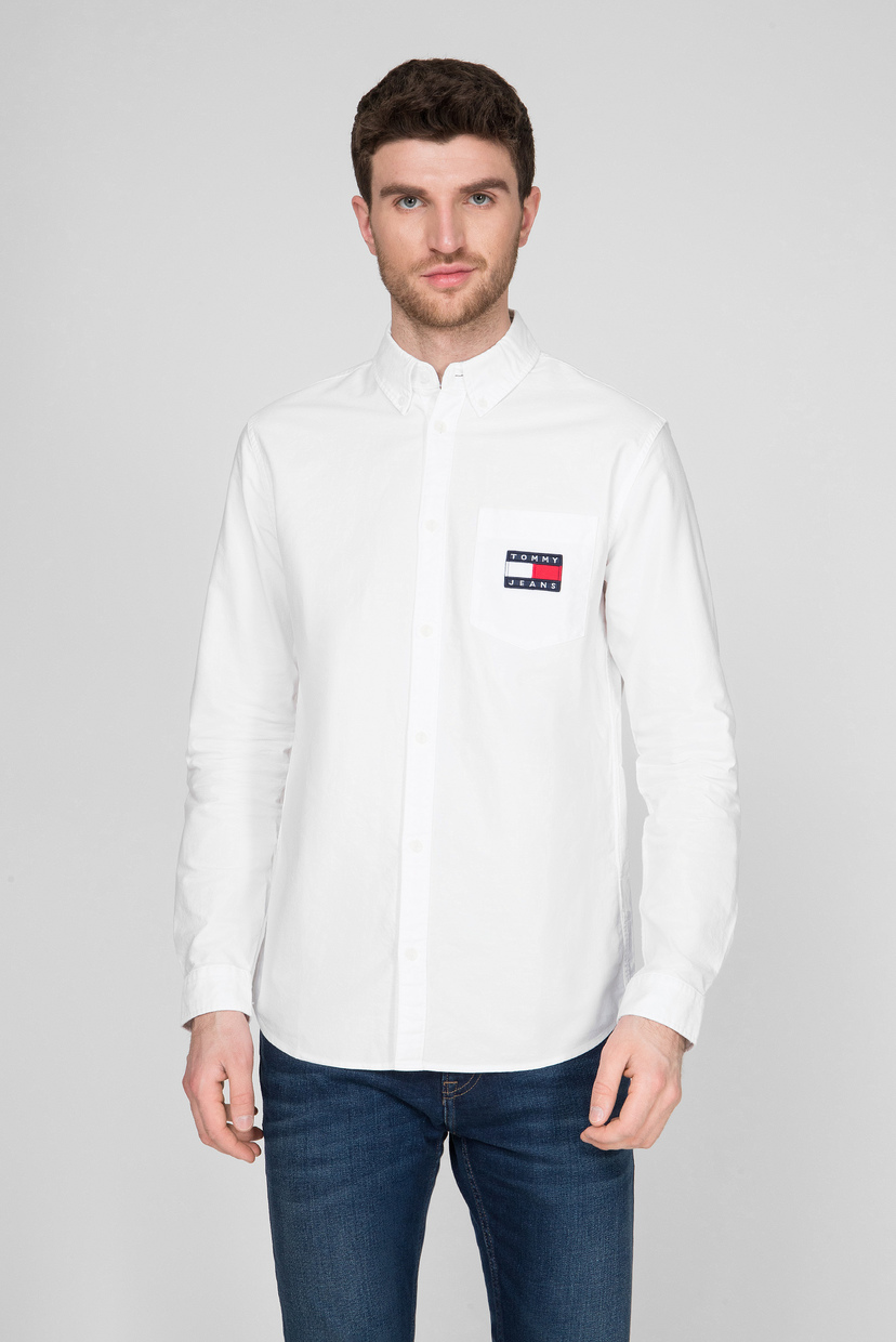 

Мужская белая рубашка TJM OXFORD BADGE Tommy Hilfiger L DM0DM07895