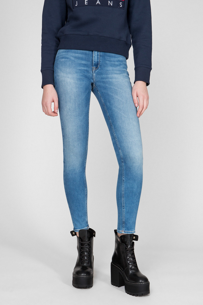 

Женские голубые джинсы SANTANA HIGH RISE SKINNY Tommy Hilfiger 25-32 DW0DW07486