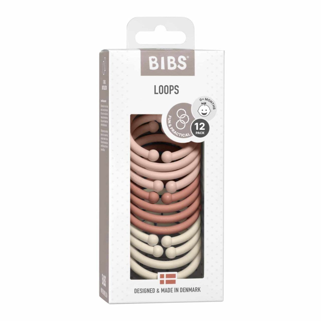 

Іграшки BIBS Loops 12 шт в упаковці Blush / Woodchuck / Ivory від 0+ міс
