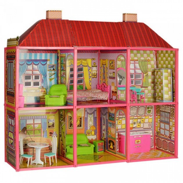 

Двухэтажный кукольный домик Joy Toy My Lovely Villa с мебелью (6983)